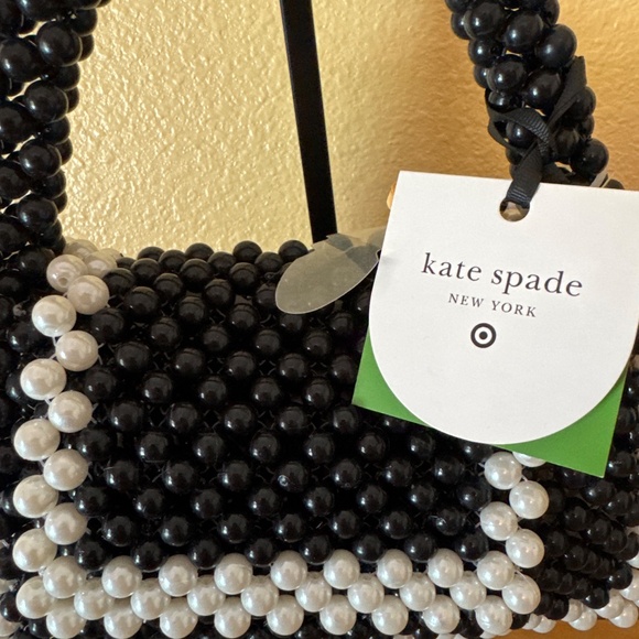 Kate Soade Target X sold out black and white beaded shoulder bag - Picture 2 of 6